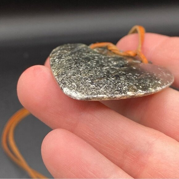 Carved Soapstone Dagger Shaped Pendant Necklace 17in - Picture 16 of 16